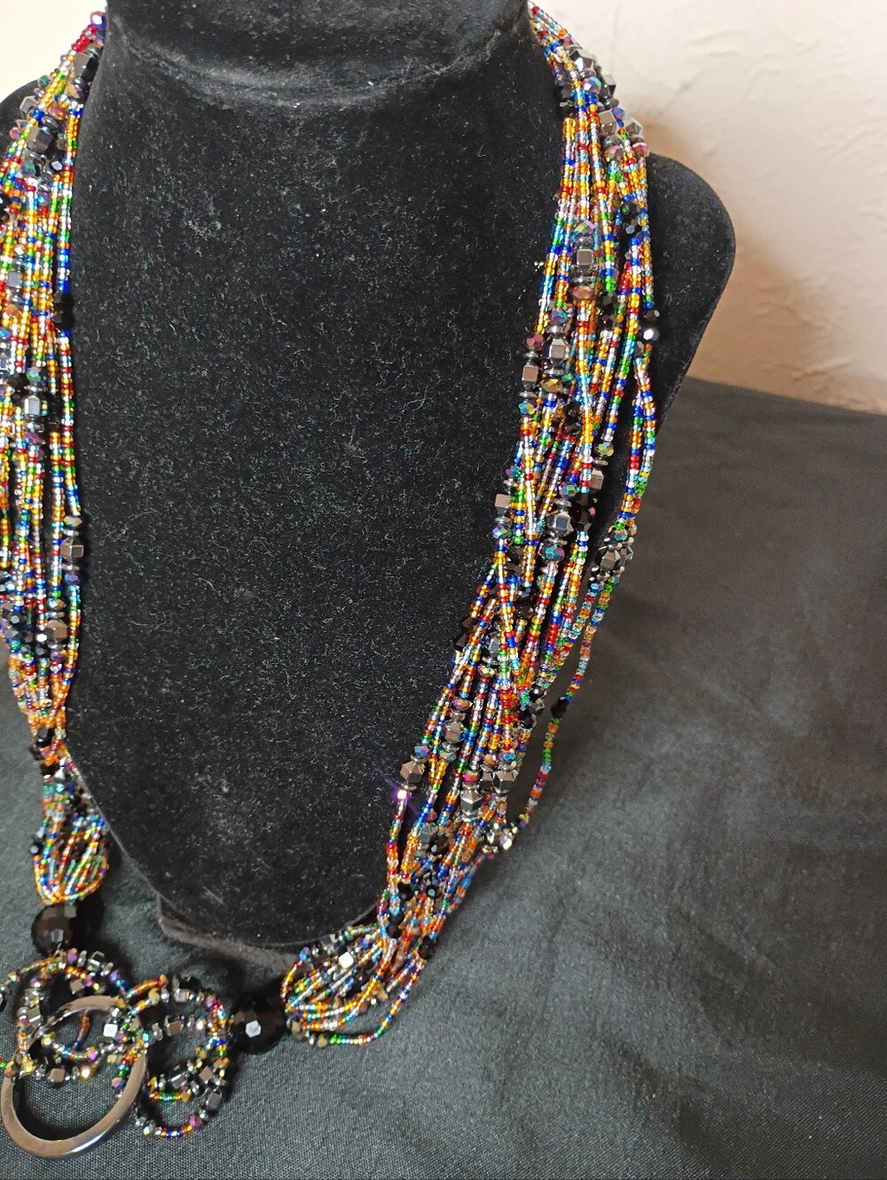 Multi Seabead Necklace With A Pendant It Goes Over Your Head And Does Carry Some
